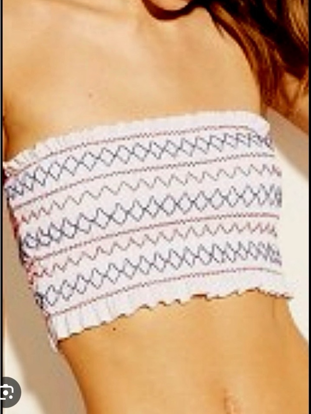 Xhilaration Smocked Strapless Swim Top